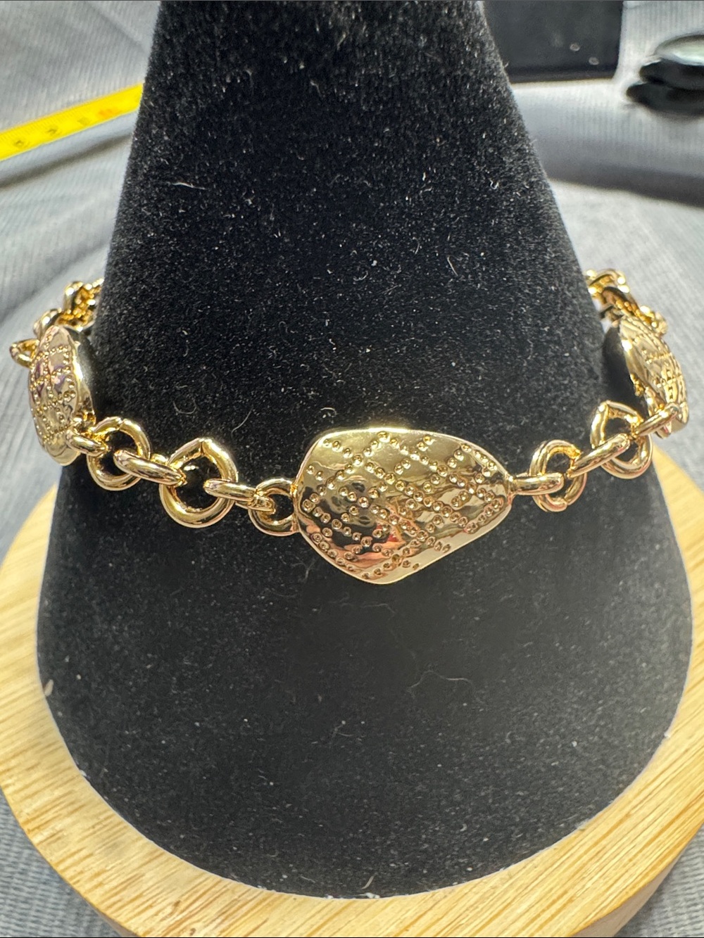 Laundry By Shelli Segal Gold-Tone Textured Link Bracelet